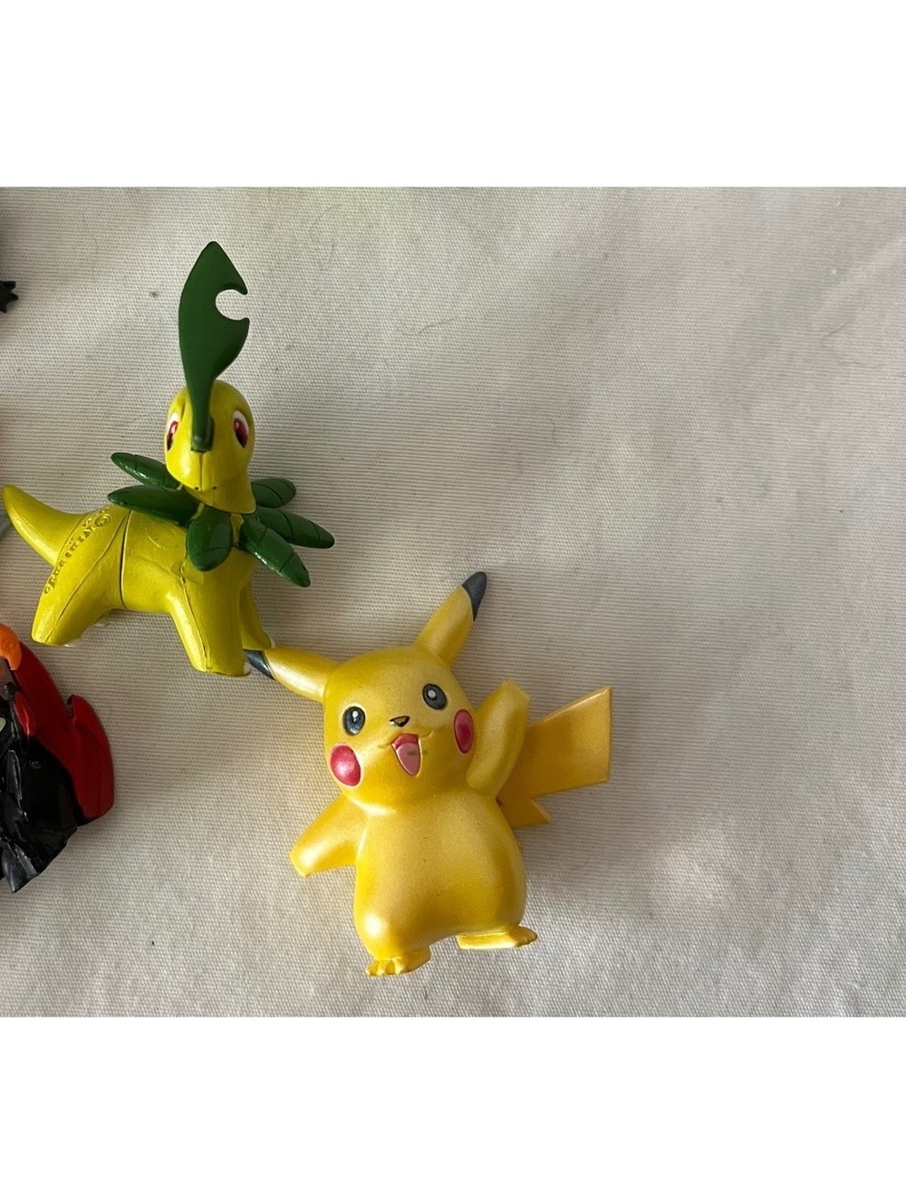 Vintage TOMY Pokémon Figure Pair — Authentic 1990s Pikachu & Chikorita